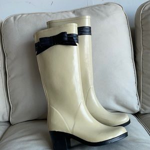 Kate Spade Off-White Rain Boots